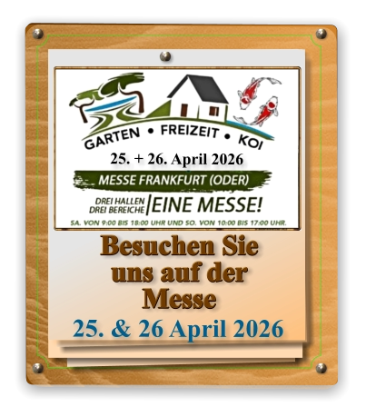Besuchen Sie  uns auf der Messe 25. + 26. April 2026 25. & 26 April 2026